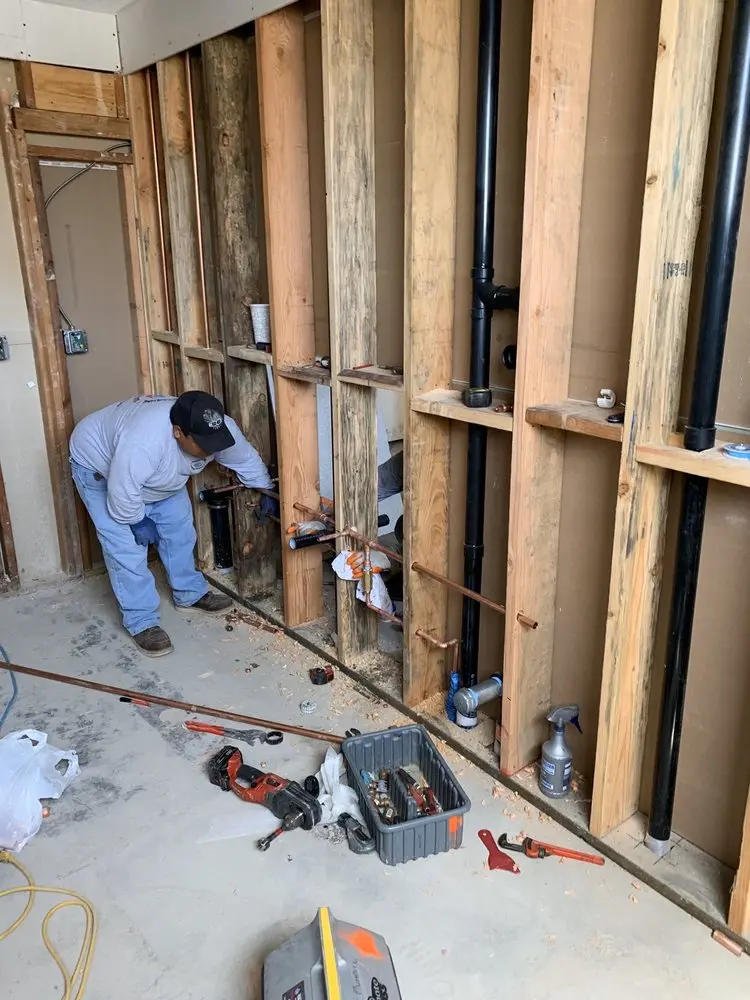 Commercial rough-in plumbing for Gas Line Repair in Universal City